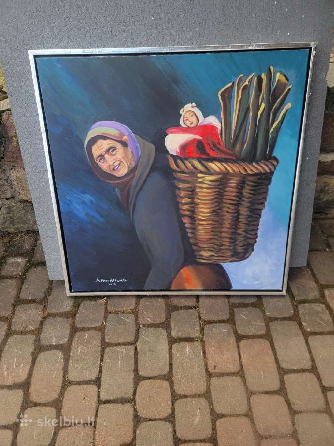 2016 m.paveikslas "Moteris su krepšiu"