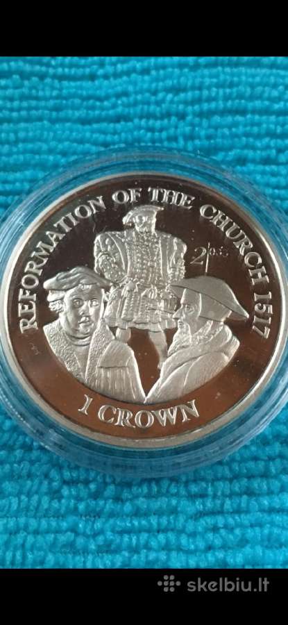 Moneta Isle of Man 1998m. 1 krona, sidabras(.925)