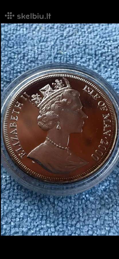 Moneta Isle of Man 2000m. 1 krona, sidabras(.925) - nuotraukos Nr. 2