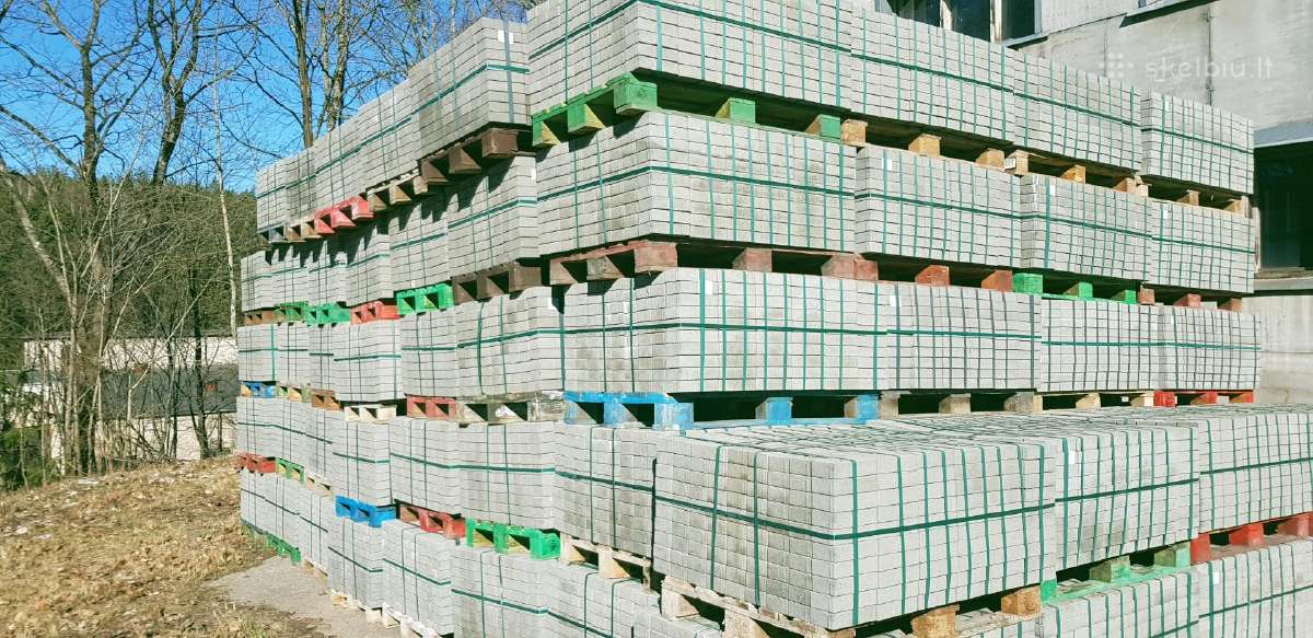 Betoninės trinkeles 6cm - nuo 9,99 e/m2, bortai