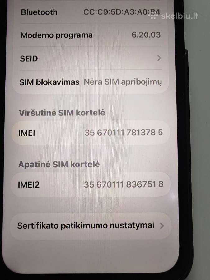 iPhone 12 pro 250 GB 2 sim - nuotraukos Nr. 4