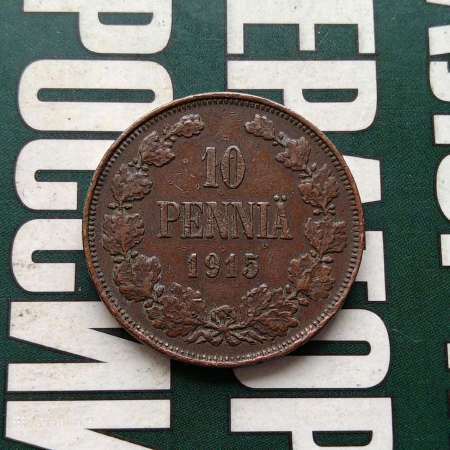 Suomija 10 pennia 1915