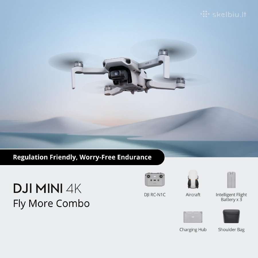 Dji Mini 4k Fly More Combo – dronas su 4k kamera