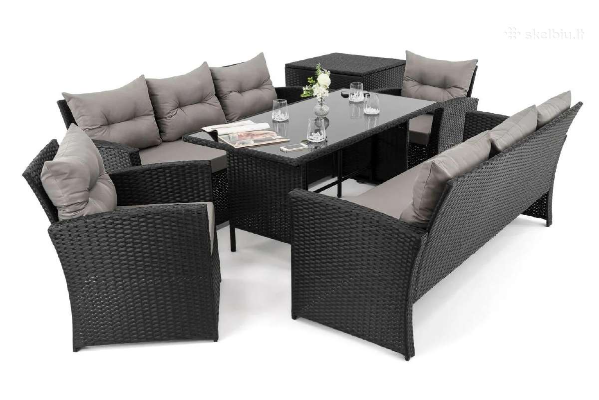 Lauko baldu komplektas Florida8 8vietų Technoratan - nuotraukos Nr. 6