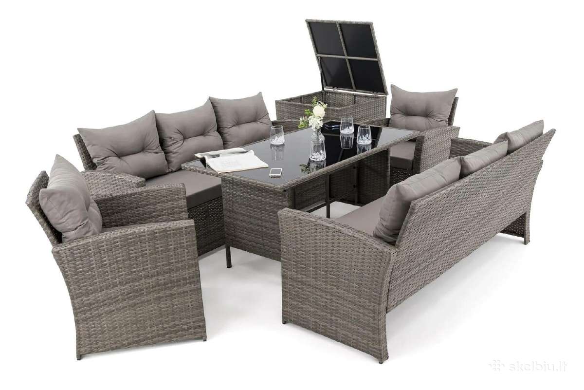 Lauko baldu komplektas Florida8 8vietų Technoratan - nuotraukos Nr. 9