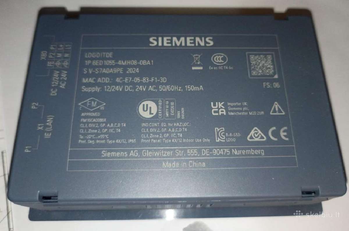 Siemens Logo! Tde tekstinis ekranas - nuotraukos Nr. 6