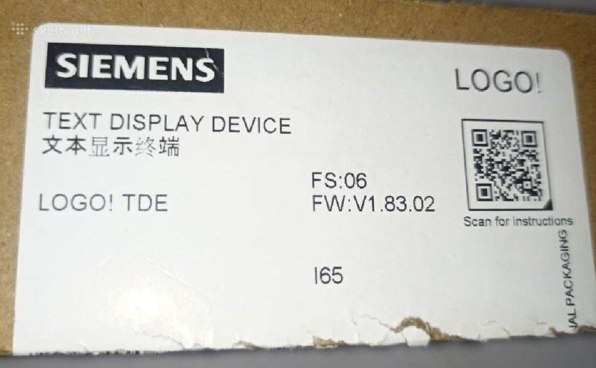 Siemens Logo! Tde tekstinis ekranas - nuotraukos Nr. 11
