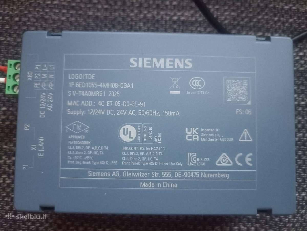 Siemens Logo! Tde tekstinis ekranas - nuotraukos Nr. 7