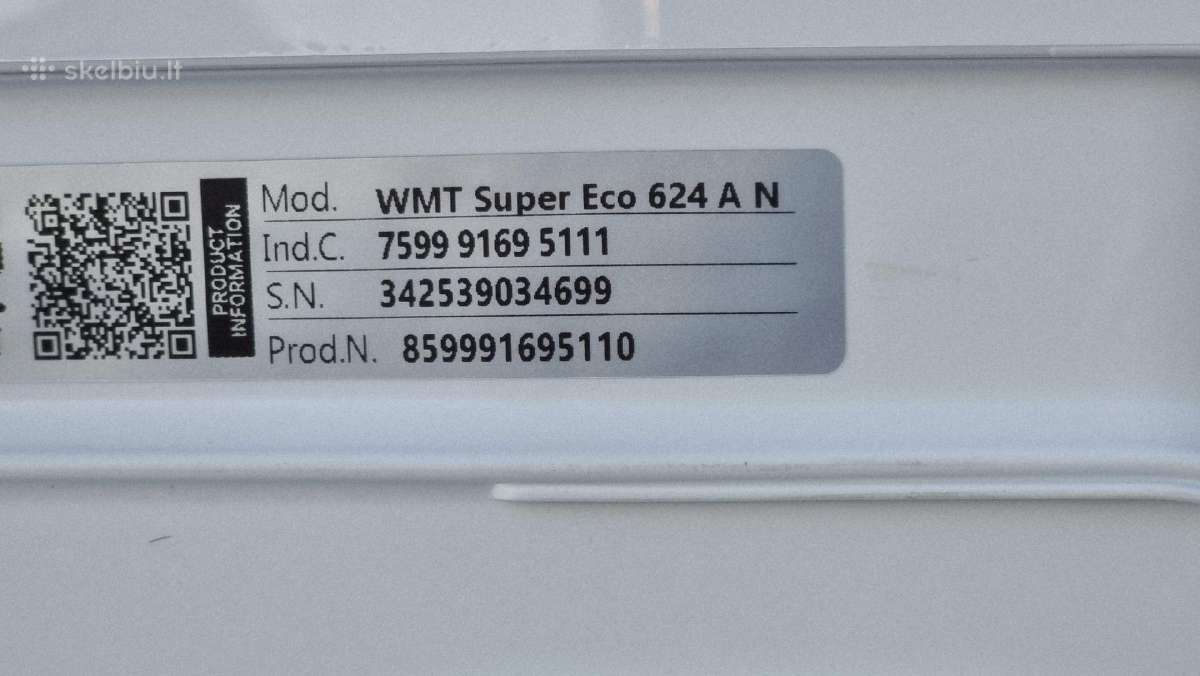 Nauja Bauknecht Wmt Super Eco 624a + garantija - nuotraukos Nr. 11
