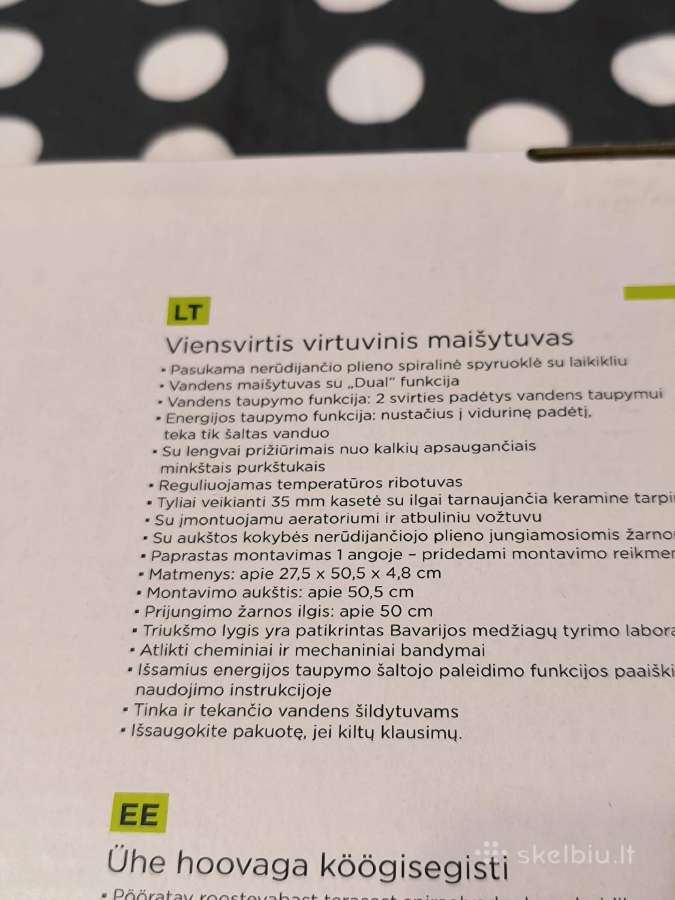 Viensvirtis virtuvinis maišytuvas - nuotraukos Nr. 7