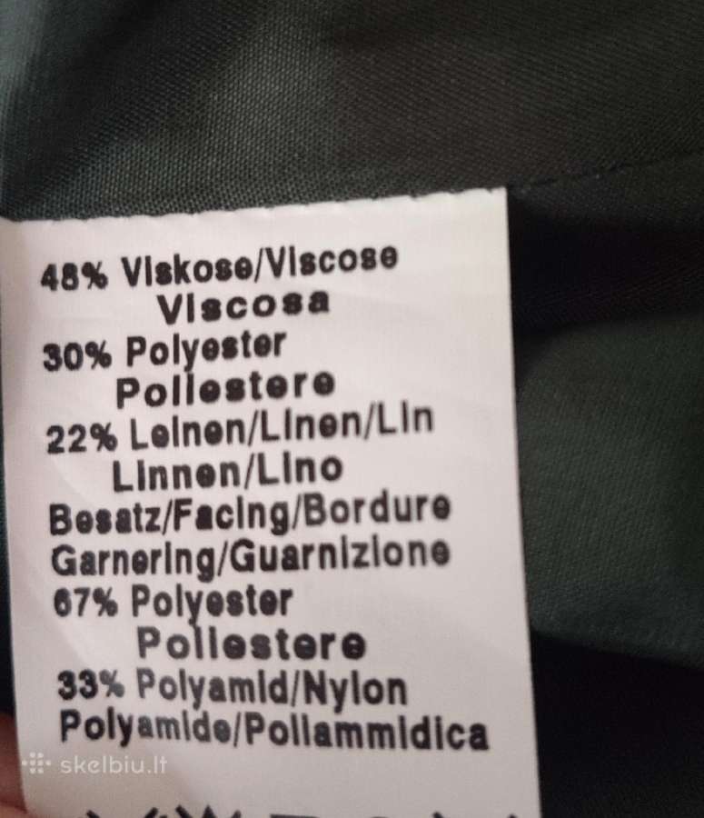 Švarkas su linu moteriškas puošnus - nuotraukos Nr. 3