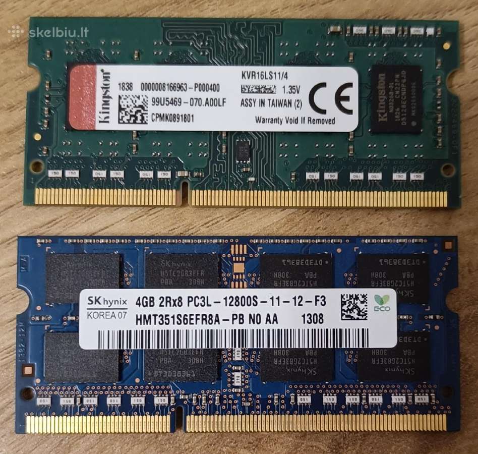 Sk Hynix Module: 4gb Ddr3l Pc3l-12800s Sodimm, 160