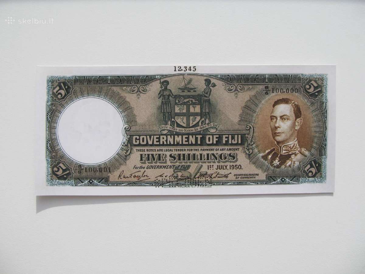 5 šilingai , Fidžis , 1950
