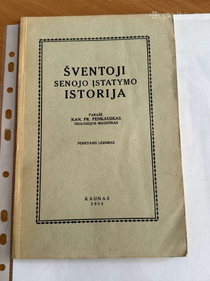 Šventoji senojo įstatymo istorija 1935 m.