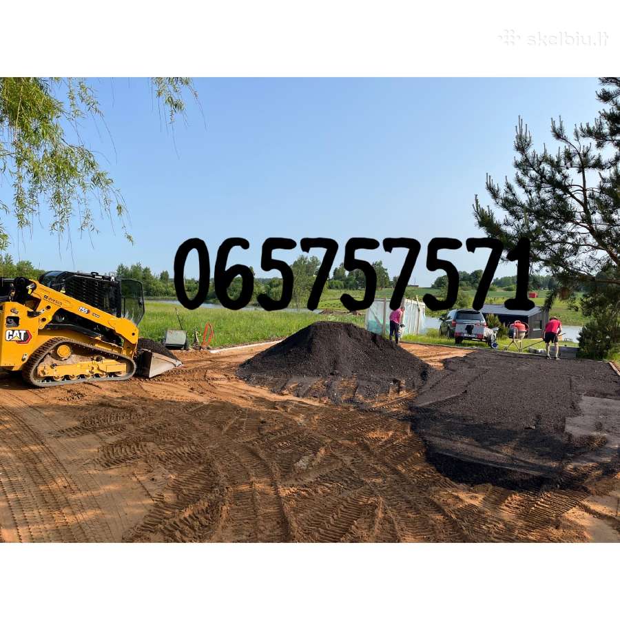 Pagrindai bobcat keliai asfaltas trinkeles paslaug