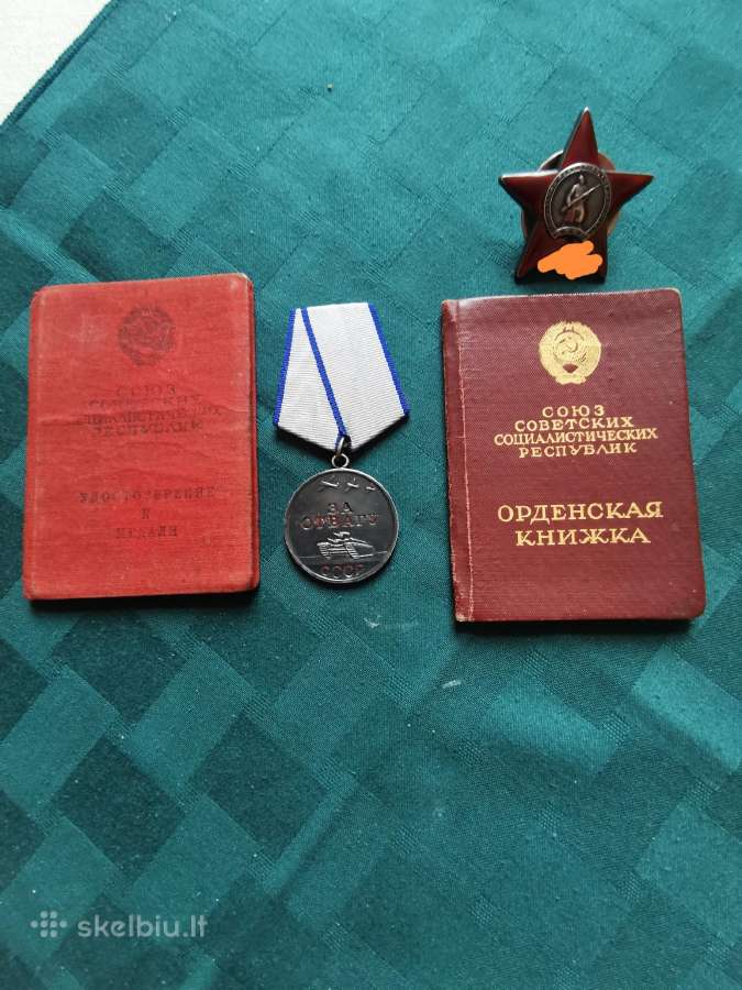 Ordinas, medalis su dokumentais