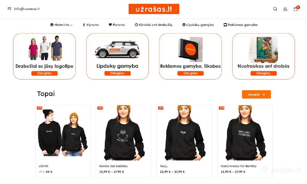 Užrašas LT - reklamos gamyba ir el. prekyba - nuotraukos Nr. 2