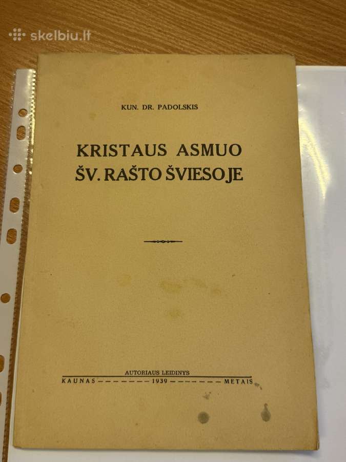 Kristaus asmuo Šv. Rašto šviesoje 1939 m.