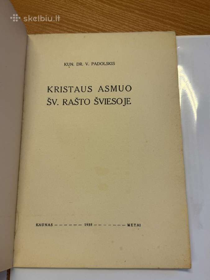 Kristaus asmuo Šv. Rašto šviesoje 1939 m. - nuotraukos Nr. 2