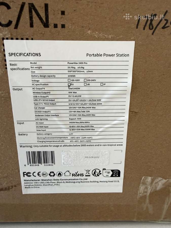 Oscal Powermax 2400 Pro elektros stotelė - nuotraukos Nr. 2