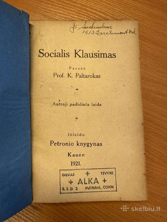 Socialis Klausimas 1921 m.