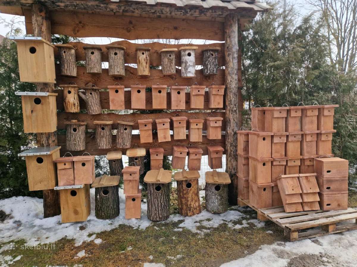 Inkilai paukščiams, šikšnosparniai, miegapelėms