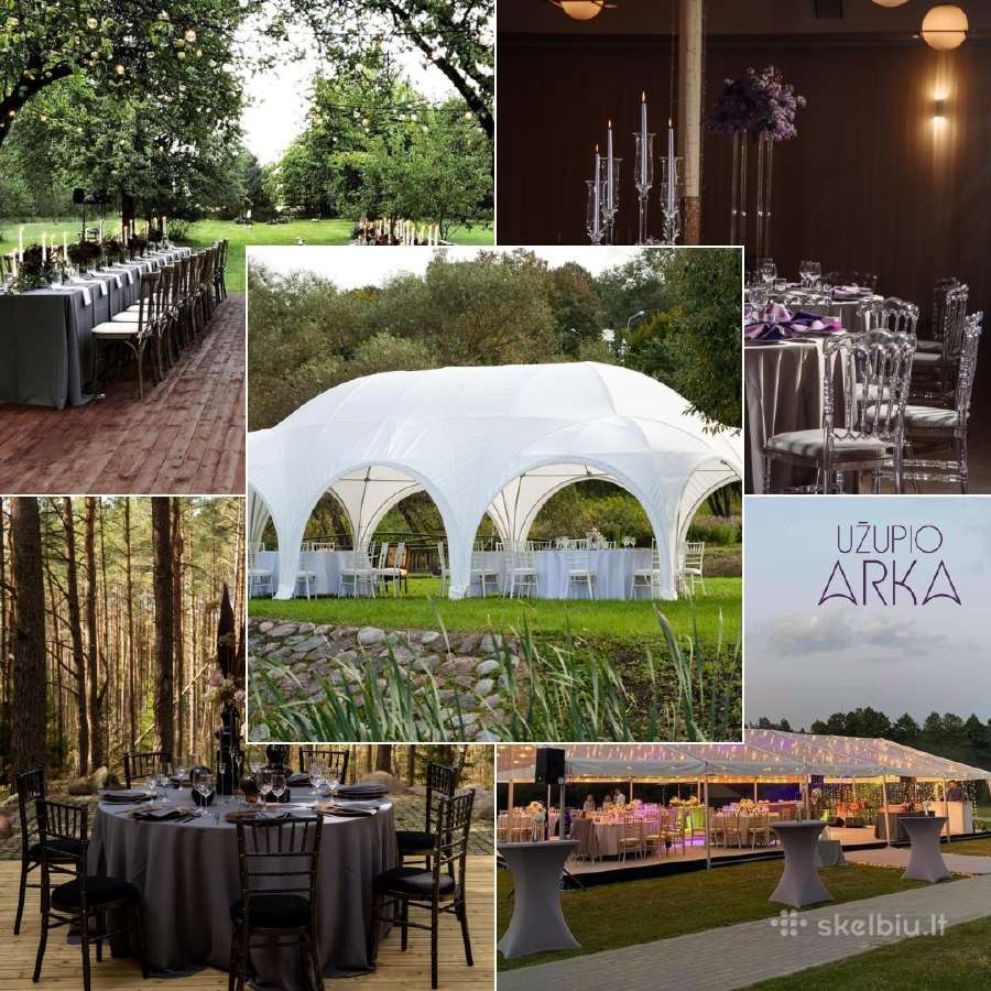 Paviljonų/palapinių, kėdžių, stalų nuoma šventėms