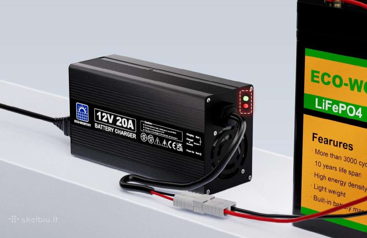 12.8v 280ah 3.5kwh akumuliatorius su 20a pakrovėju - nuotraukos Nr. 2