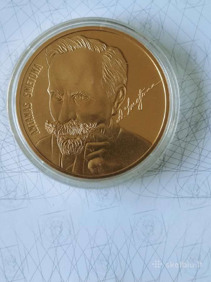A. Smetonai dedikuotas paauksuotas medalis/moneta
