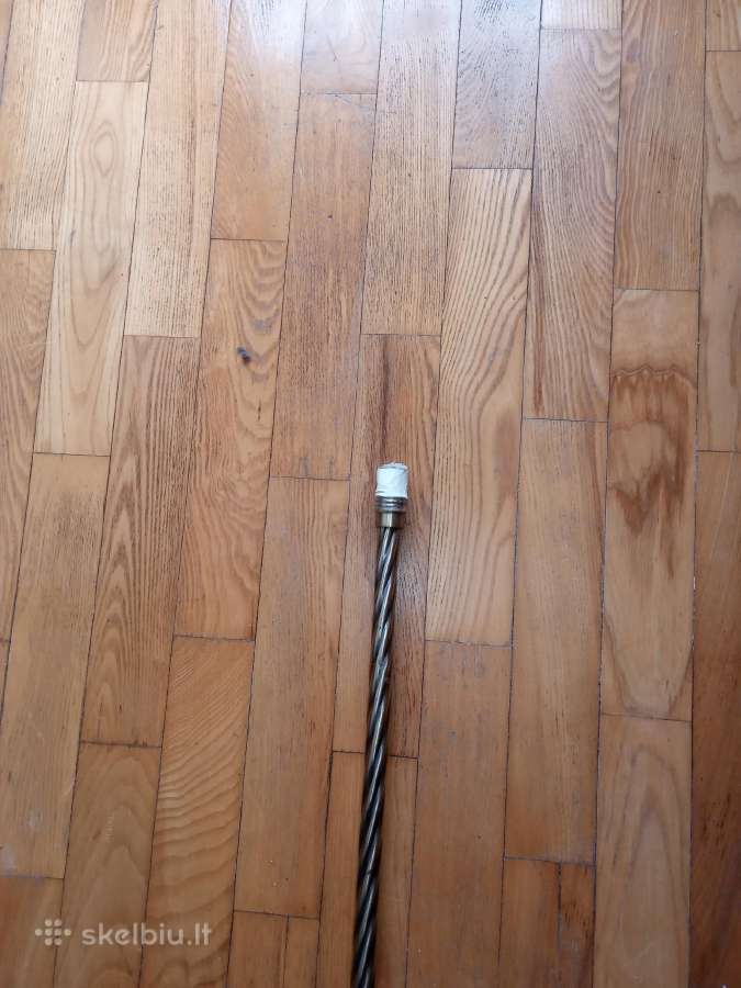 Karniza užuolaidoms metalinis, bronzuotas, virvės