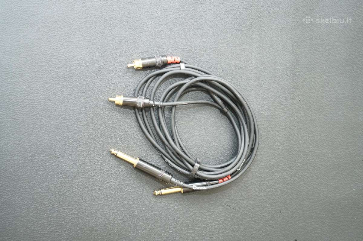 2x Rca - 2x 6.3mm kištukai garso kabelis
