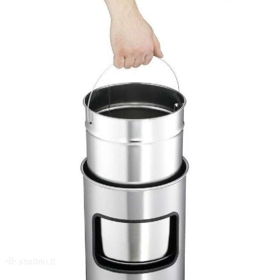 Lauko šiukšliadėžė su pelenine 63x25 cm - nuotraukos Nr. 3