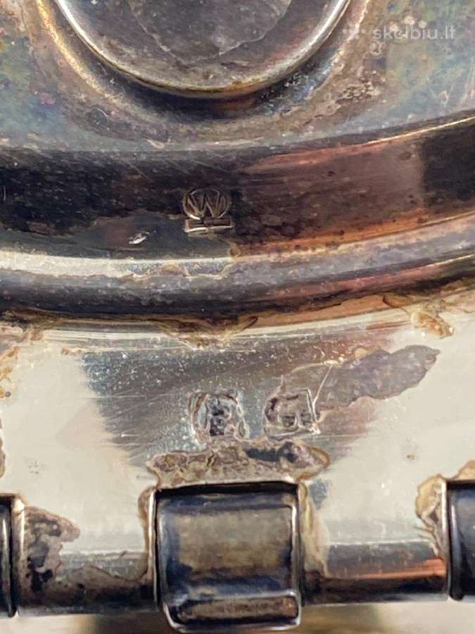 Krištolinis ąsotis su sidabruotu metalu - nuotraukos Nr. 14