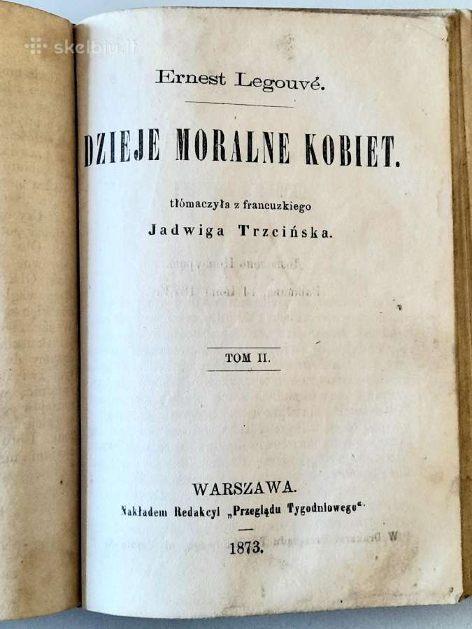 "Moterų moralės istorija" lenkų kalba 1873m - nuotraukos Nr. 5