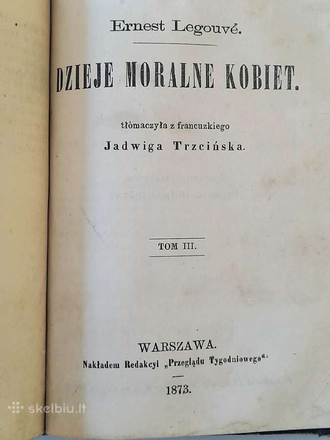 "Moterų moralės istorija" lenkų kalba 1873m - nuotraukos Nr. 8