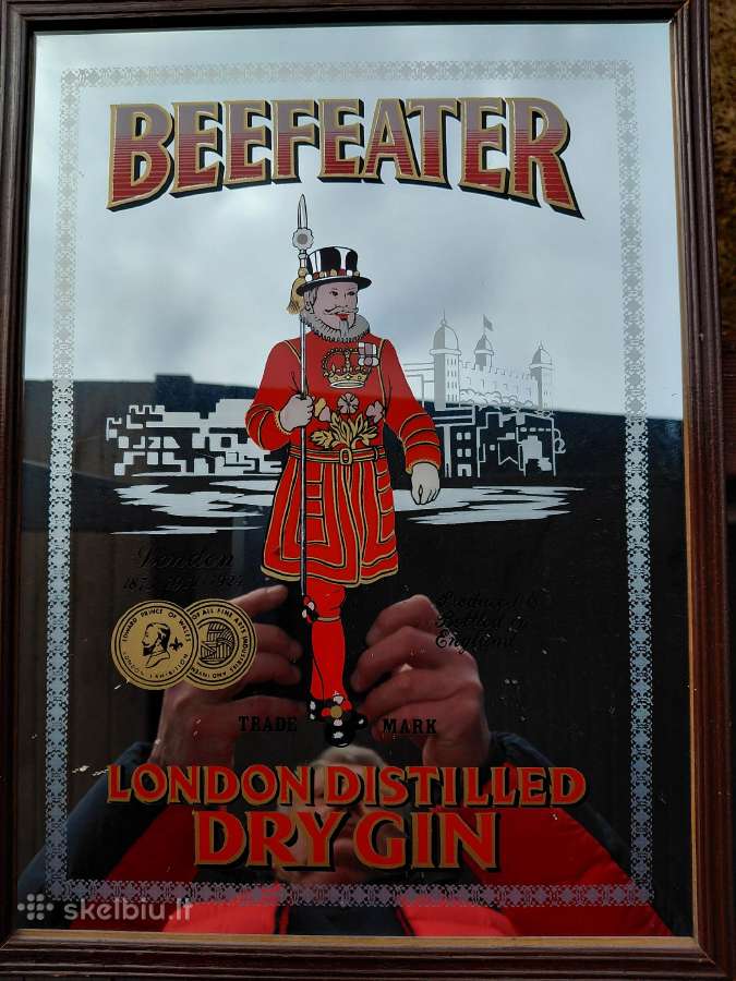 Reklaminis stiklinis "London Dry Gin" paveikslas