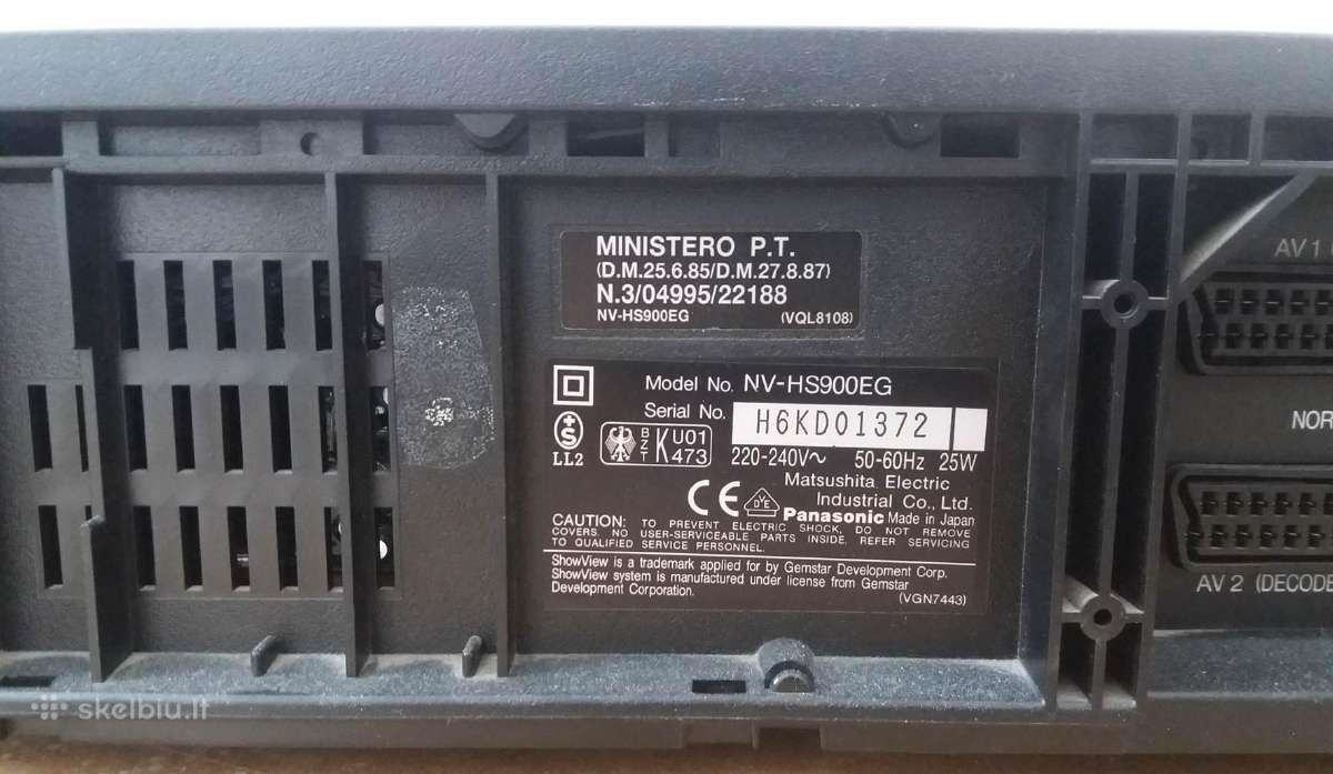 Panasonic Nv-hs900 Super Vhs vaizdo grotuvas - nuotraukos Nr. 11