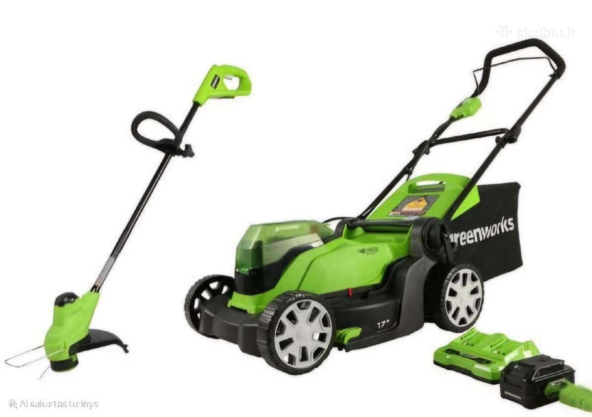Naujas "Greenworks" 48v akumuliatorinis komplektas