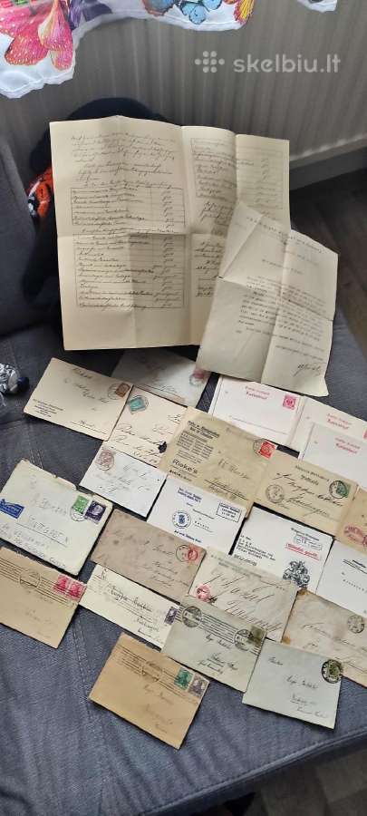 Parduodamas unikalių antikvarinių vokiškų dokument
