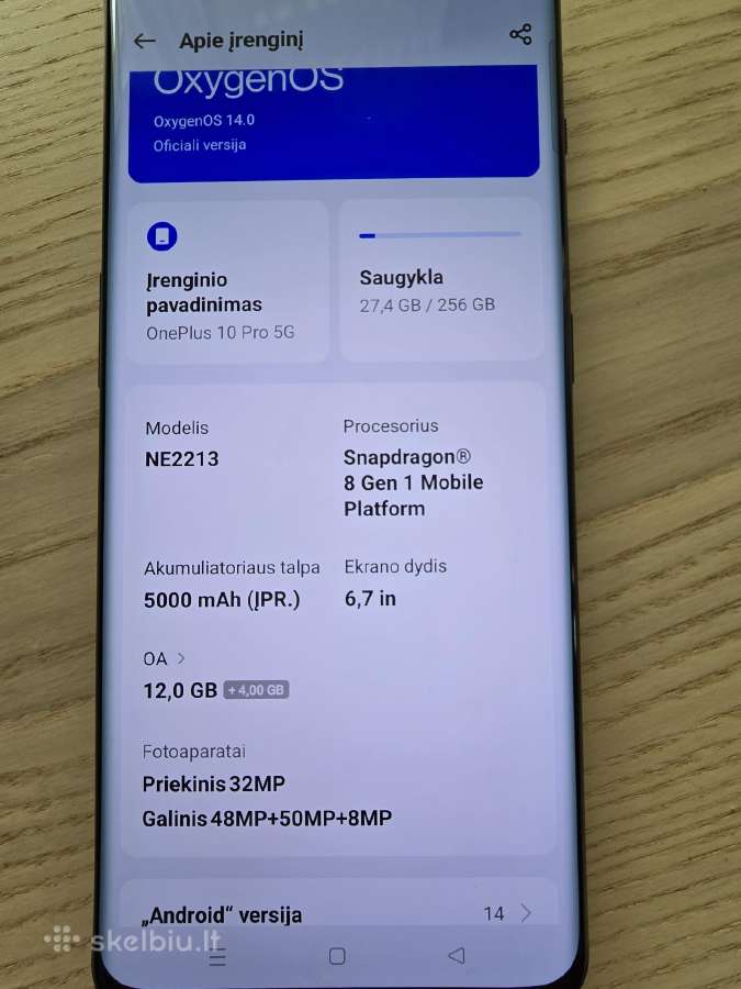 Oneplus 10 Pro 5G (12gb RAM/256gb) Nauja baterija - nuotraukos Nr. 4