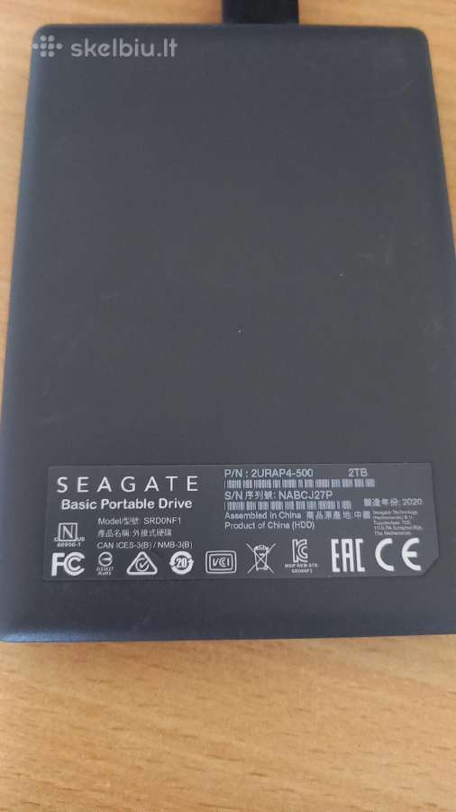 Seagate HDD 2tb 3.0 Usb jungtis. - nuotraukos Nr. 4