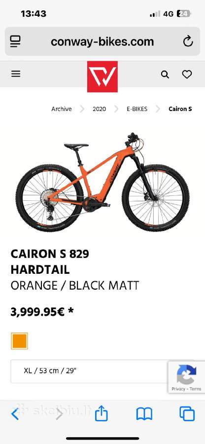 Cairon S 829 Hardtail XL. 29 Pravaziuota 1000 Km - nuotraukos Nr. 2