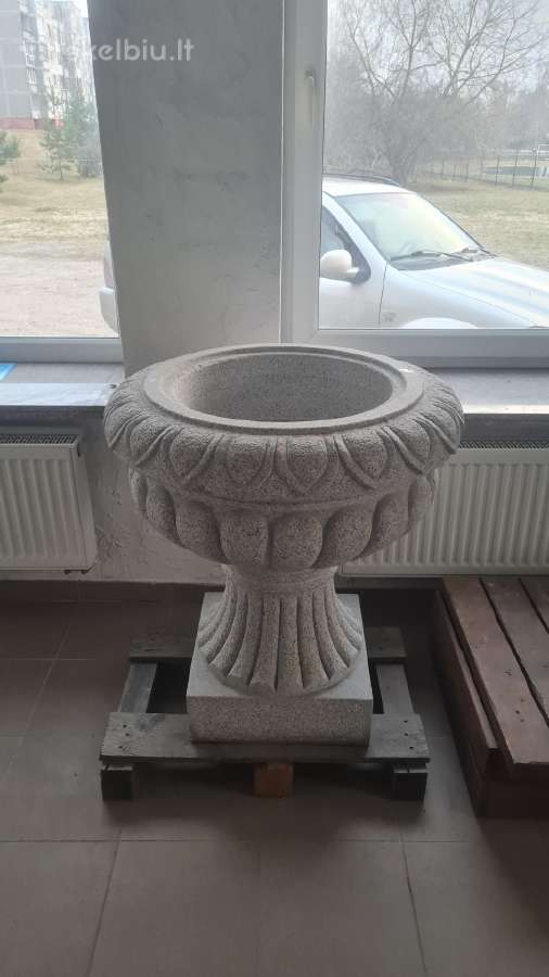Didelė granito vaza/ vazonas