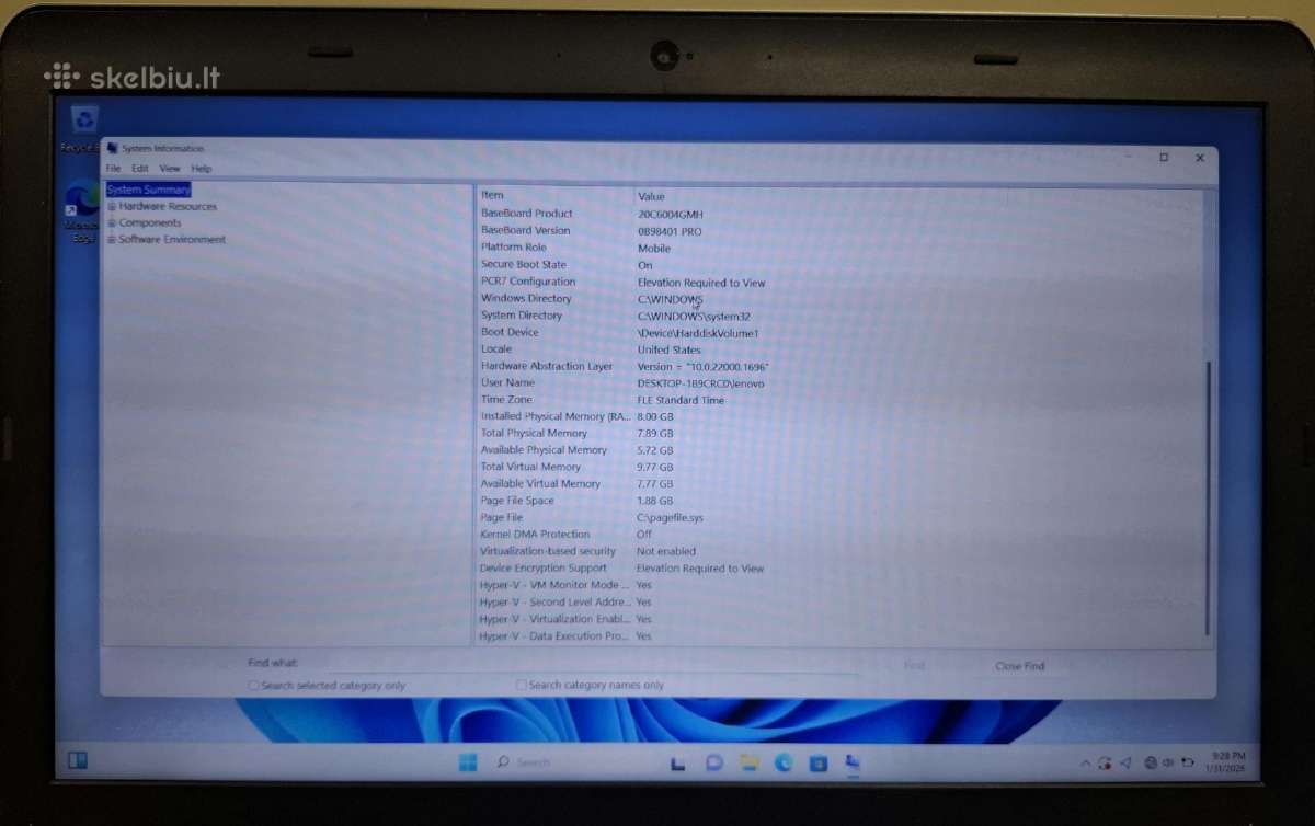 Lenovo Thinkpad Edge E540 nešiojamas kompiuteris - nuotraukos Nr. 4