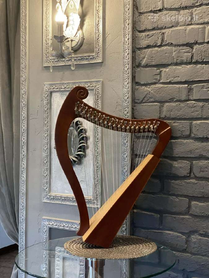 Parduodama 19 stygų medinė arfa - nuotraukos Nr. 6