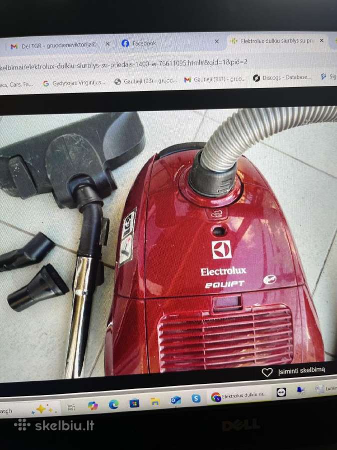Elektrolux dulkiu siurblys galingas 1400 W