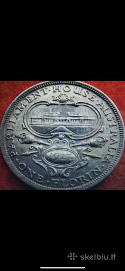 Moneta Australija 1927m. 1 florin, sidabras