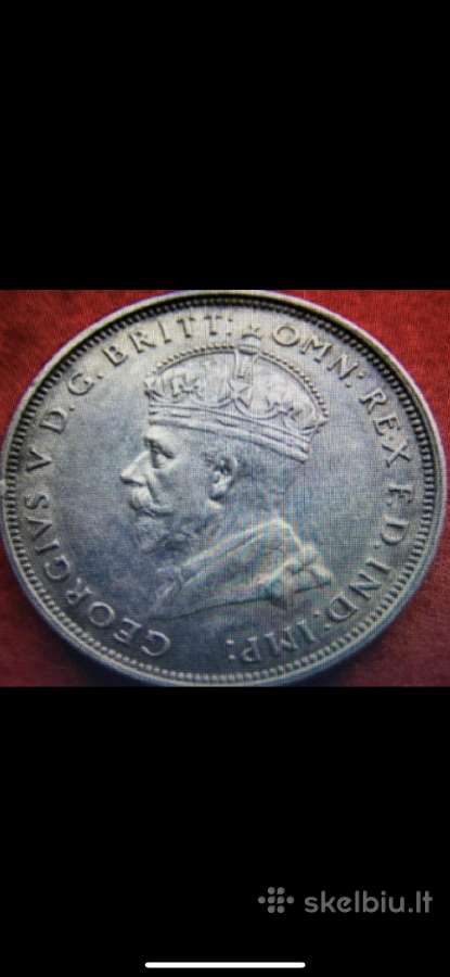 Moneta Australija 1927m. 1 florin, sidabras - nuotraukos Nr. 2