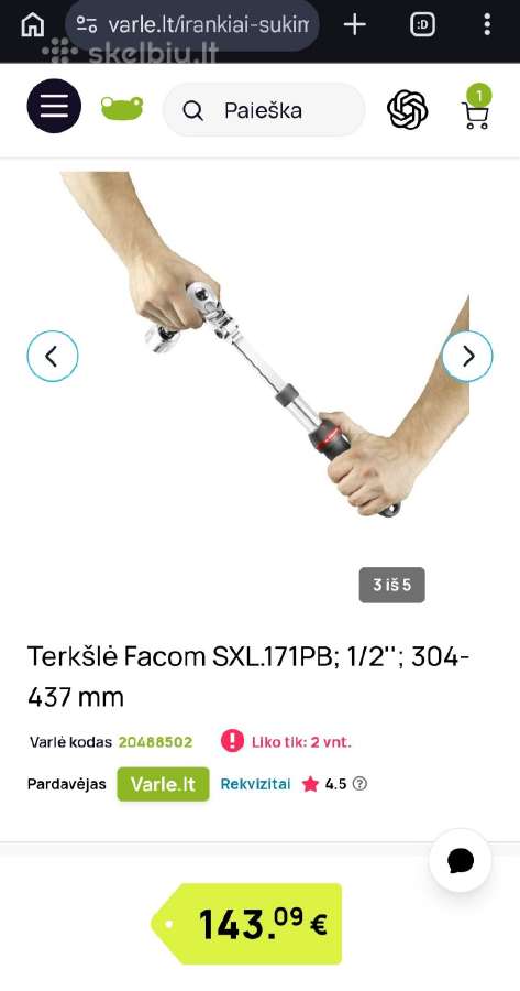 Terkšlės würth, facom, biltema - nuotraukos Nr. 7