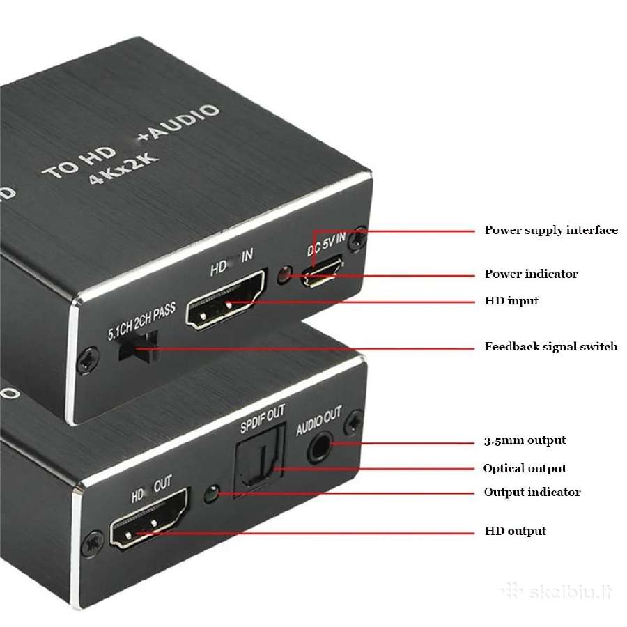 Hdmi audio extractor (Spdif, analog) - nuotraukos Nr. 2